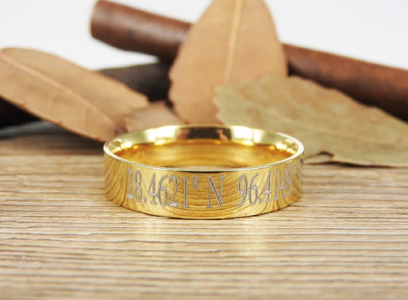 Latitude Longitude Ring, Coordinate Ring, Longitude Latitude, Personalized Ring, Personalized Jewelry,ring coordinates