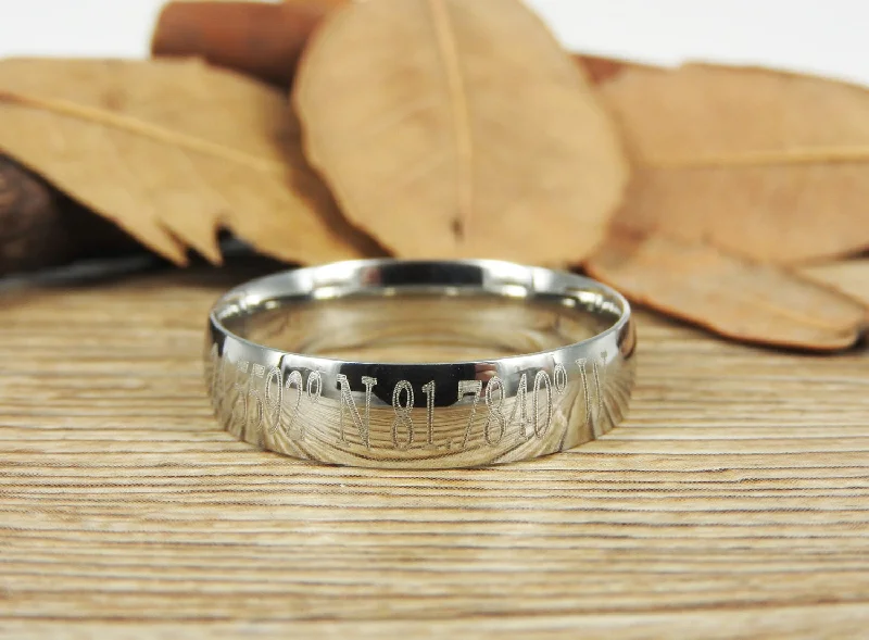 Latitude Longitude Ring, Coordinate Ring, Longitude Latitude, Personalized Ring, Personalized Jewelry,ring coordinates