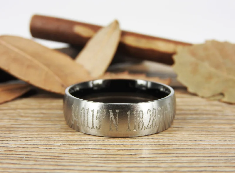 Latitude Longitude Ring, Coordinate Ring, Longitude Latitude, Personalized Ring, Personalized Jewelry,ring coordinates