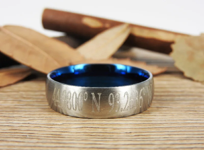 Latitude Longitude Ring, Coordinate Ring, Longitude Latitude, Personalized Ring, Personalized Jewelry,ring coordinates