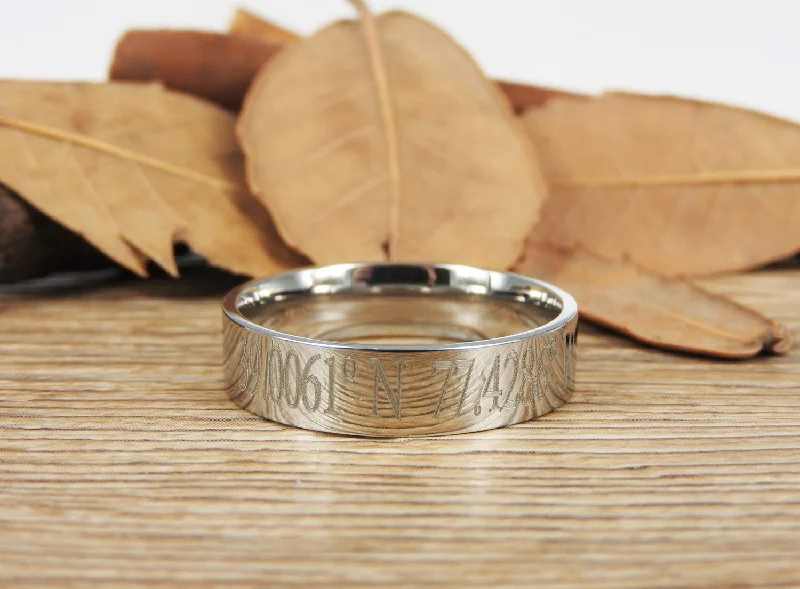 Latitude Longitude Ring, Coordinate Ring, Longitude Latitude, Personalized Ring, Personalized Jewelry,ring coordinates