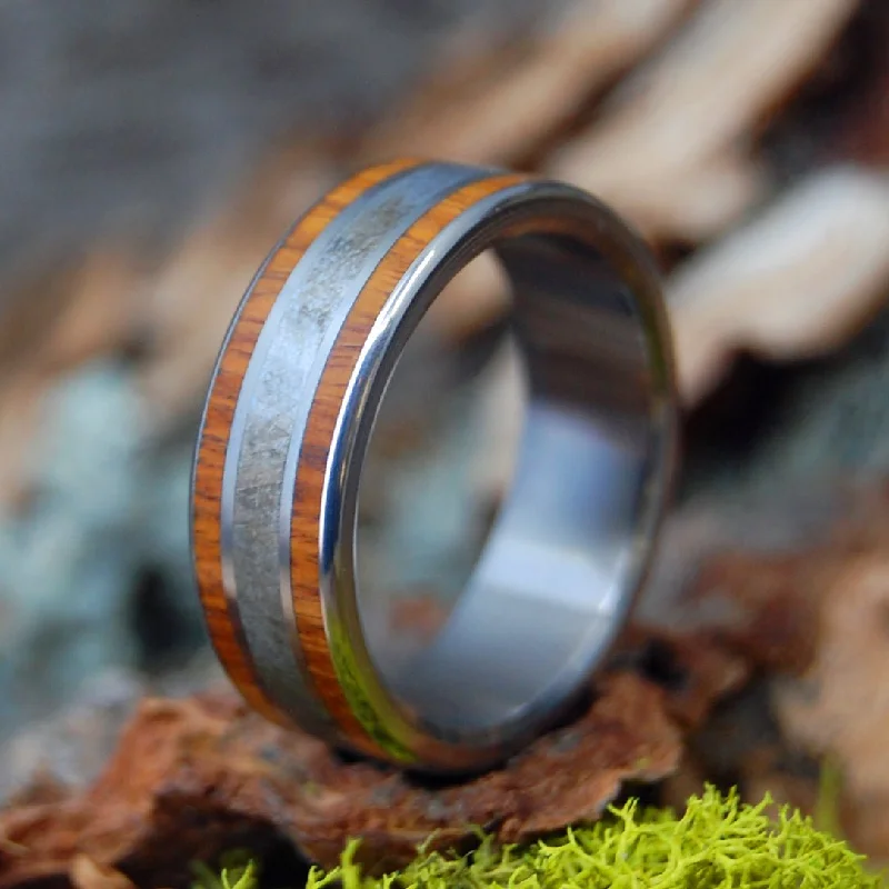 Lignum Vitae Meteorite | Men's Lignum Vitae, Meteorite & Titanium Wedding Ring