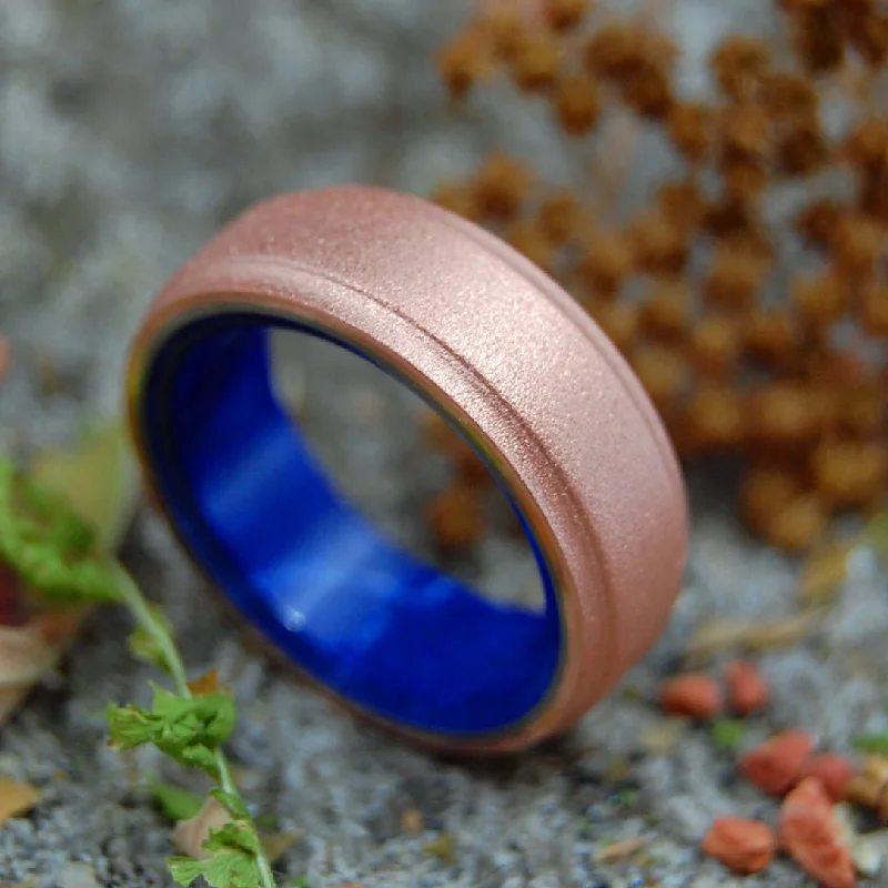 Copper Roxie Sodalite | Men's Sodalite, Copper & Titanium Wedding Ring