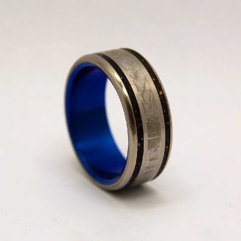 Meteorite Man | Men's Meteorite, Beach Sand & Titanium Wedding Ring