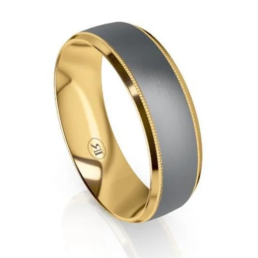 The Humphrey Tantalum & Gold Wedding Ring